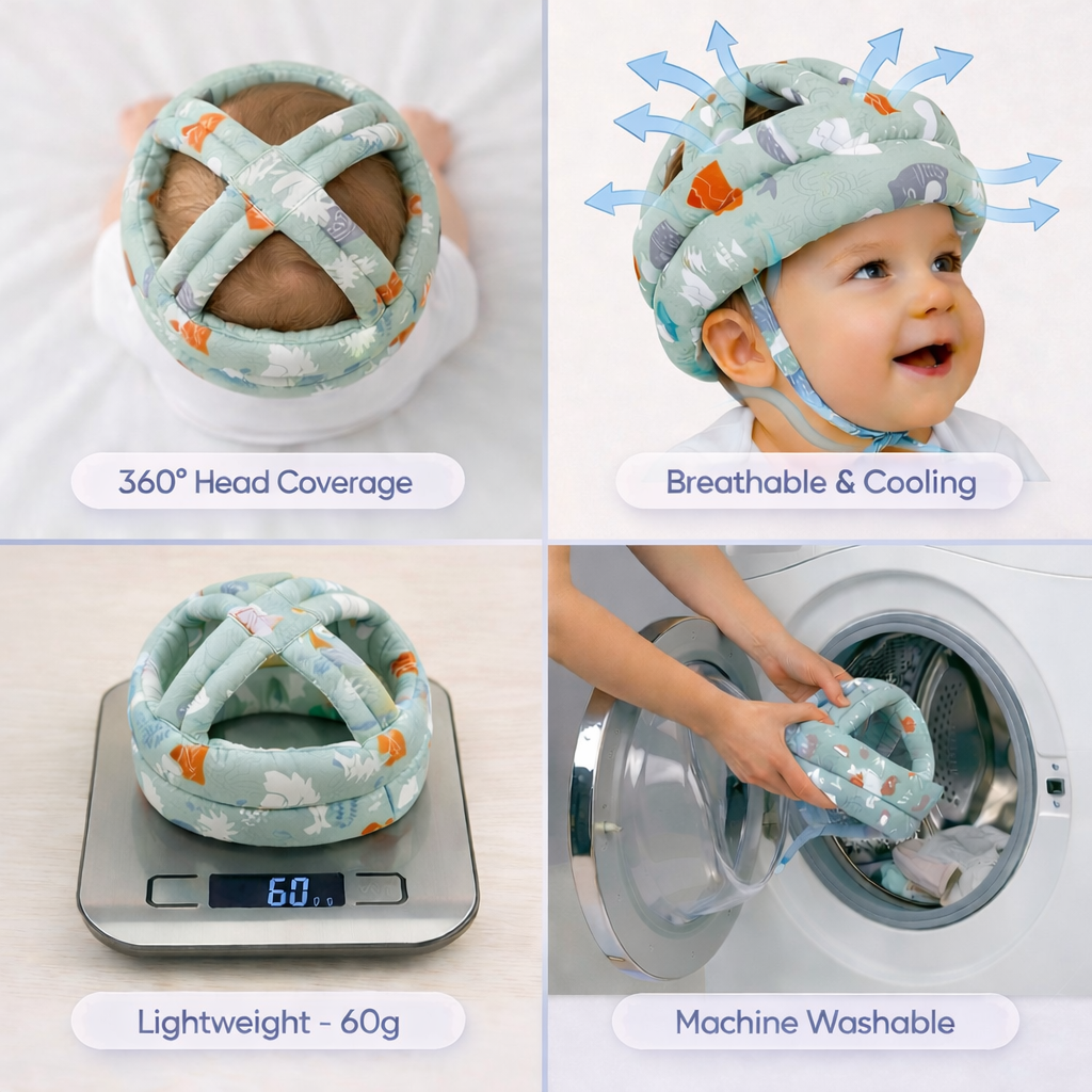 Bumpello™ Baby Head Guard | 360° Impact Protection